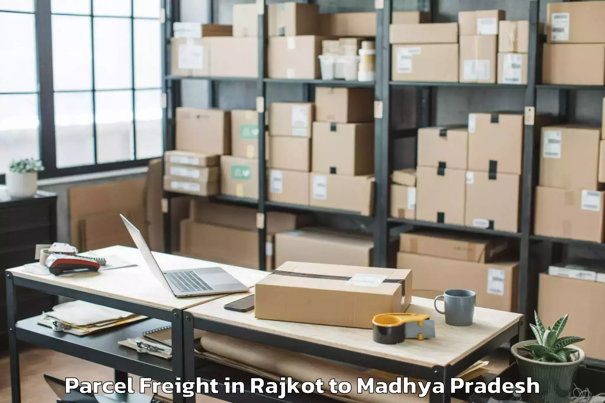 Hassle-Free Rajkot to Shujalpur Parcel Freight